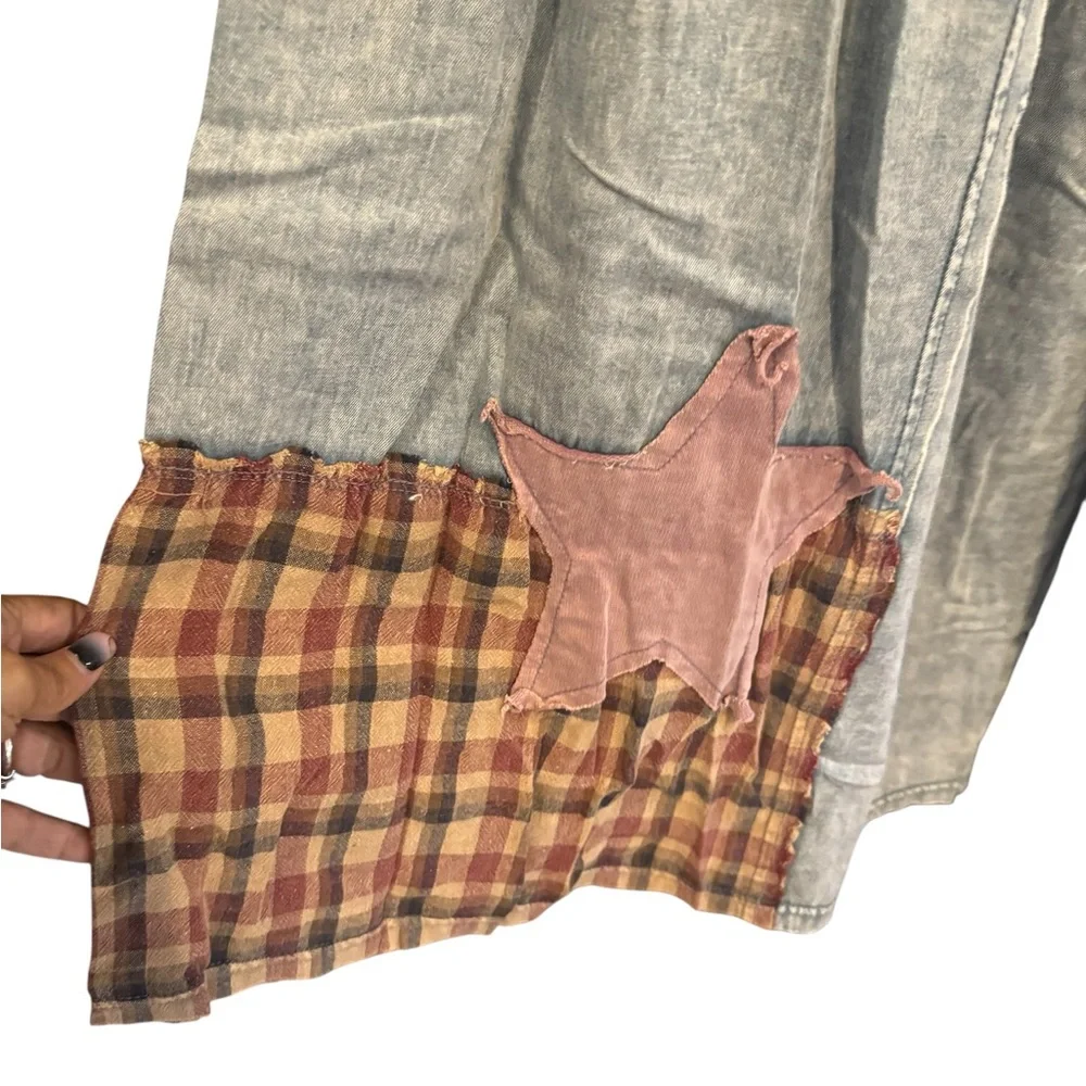 🆕 Easel Wide-Leg Patchwork Pants 👖 - Picture 7 of 9